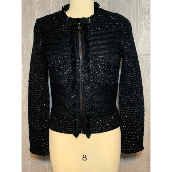 Ann Taylor Sweaters - Ann Taylor Black & Silver Sweater Cardigan XS NWT